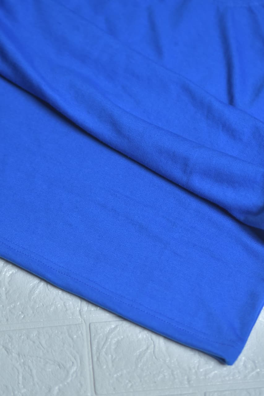 Oversized Plain French-Terry , royal blue