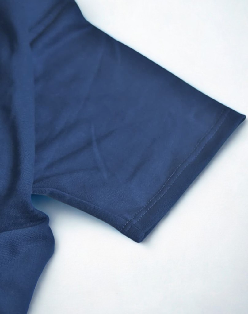 Oversized Plain French-Terry Dark Blue