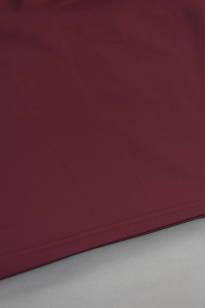 Oversized Plain French-Terry  , Maroon