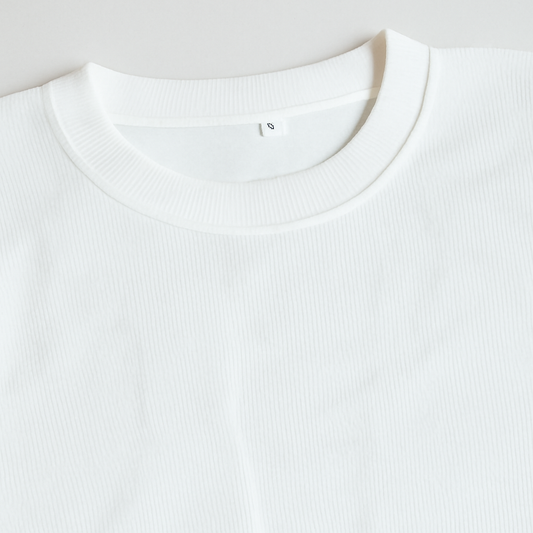 Oversized Plain French-Terry  , White