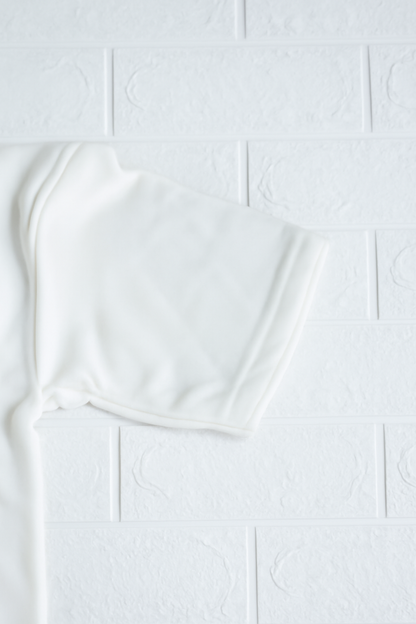 Oversized Plain French-Terry  , White